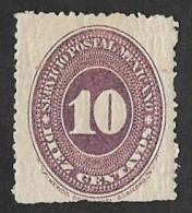 SE)1886 MEXICO  FROM THE SERIES NUMBER 10C LILAC SCT 180, MINT - Mexico