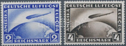 * Deutsches Reich 1928 Zeppelin Mi 423-424 (Mi EUR 90.-) (Mi 423 Ujjlenyomat / Finger Print) - Autres & Non Classés