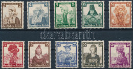 ** Deutsches Reich 1935 Népviseletek Sor Mi 588-597 (Mi EUR 180.-) (Mi 423 Ujjlenyomat / Finger Print) - Autres & Non Classés