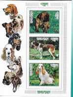 Bhutan Mnh ** Dog Sheet 1973 6 Euros - Bhutan