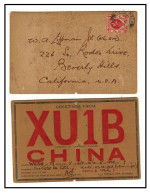 HONG KONG - 1936 4c Rate Use Of 'CANTON CHINA - XUIU' QSL Radio Postcard To USA. 1936 (JU.2.) RED (**) RARE - 1912-1949 République