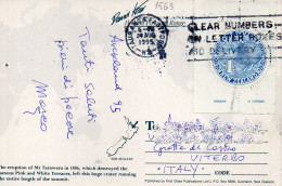 Philatelic Postcard With Stamps Sent From NEW ZELAND To ITALY - Storia Postale