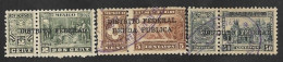 SE)1927 MEXICO  3 TAX STAMPS 2C FEDERAL DISTRICT MINT, 5C FEDERAL DISTRICT AND PUBLIC DEBT & 50C FEDERAL DISTRICT, 2 USE - Mexico