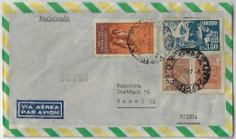 Brazil 1953 Registered Airmail Cover From João Pessoa To Basel Switzerland 2 Commemoretive Stamp + 2 Definitive - Brieven En Documenten