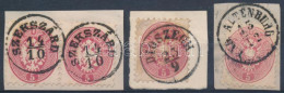 1864 4 Db 5kr Kivágásokon, "SZEKSZÁRD", "DIÓSZEGH", "UNG.ALTENBURG" - Otros & Sin Clasificación