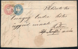 1864 5kr + 10kr Ajánlott Levélen / On Registered Cover "LISZKA" - Otros & Sin Clasificación