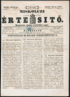 1865 Hírlapilleték 1kr Miskolczi Értesítőn - Andere & Zonder Classificatie