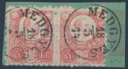 1871 Réznyomat 2x5kr Kivágáson "MEDGYES" Bélyegzéssel - Altri & Non Classificati