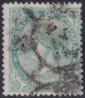 Spain 1868 Sc 101 España Ed 100 Used Cartwheel (rueda) Cancel - Usados