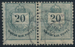 O 1881 Színesszámú 20kr Pár 12 : 11 1/2 Fogazással, Karcok, Lemezjavítások - Other & Unclassified