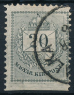 O 1881 Színesszámú 20kr 11 1/2 Fogazással, Alul Fogazatlan, Karcok, Lemezjavítások - Andere & Zonder Classificatie