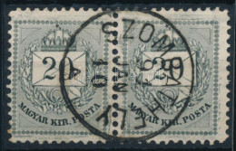 O 1881 Színesszámú 20kr Pár 11 1/2 Fogazással, Szegélylécnyom, Karcok "SZOMBATHELY" - Otros & Sin Clasificación