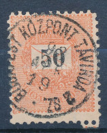 O 1889 Feketeszámú Elektro 50kr "BUDAPEST KÖZPONT TÁVIRDA 2 SZ." Szép Bélyegzéssel (Gudlin 40 P) - Otros & Sin Clasificación