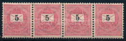 ** 1898 5kr Négyescsík / Mi 44 X Stripe Of 4 - Other & Unclassified
