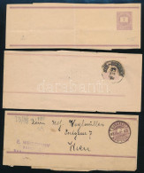 1893-1899 3 Db Teljes Címszalag, Az Egyik Használatlan - Other & Unclassified