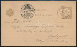1896 2kr Díjjegyes Levelezőlap "NAGY-JÓKA" - Budapest - Sonstige & Ohne Zuordnung