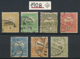 O 1908 Turul 2f, 5f, 6f, 10f, 25f, 30f, 60f, Nem Teljes De Azonosítható IV. Számvízjellel - Other & Unclassified