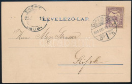 1900 Előnyomott Szövegű Levelezőlap Turul 4f Bérmentesítéssel "NAGY-KANIZSA" - "SIÓFOK" - Otros & Sin Clasificación