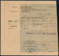 1906 Postautalvány Elismervény "BUDAPEST" Szép Vízjellel - Otros & Sin Clasificación