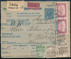 1917 Utánvétes Csomagszállító 6 Db Bélyeggel Pátkára - Autres & Non Classés