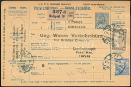 1917.12.07. 5kg-os Csomag Szállítólevele 2,25K-val Arató-Parlament 2K+50f-el Bérmentesítve, érkezési Bélyegzésekkel, Cou - Other & Unclassified