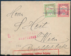 ~1918 Levél Hadisegély 5f + 10f Bérmentesítéssel "K.u.k. BRIEFZENSUR / NAGYVÁRAD" Cenzúrabélyegzéssel, Bécsbe Küldve - Other & Unclassified