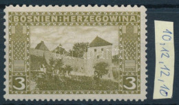 ** Bosznia-Hercegovina 1906 3H Vegyes Fogazással, 10 : 12 : 12 : 10 - Andere & Zonder Classificatie