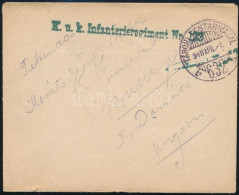 1918 Tábori Posta Levél / Field Post Cover "K.u.k. Infanterieregiment Nr. 123" + "TP 632" - Altri & Non Classificati