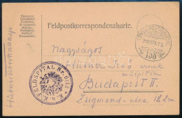 1916 Tábori Posta Levelezőlap "K.u.K. FELDSPITAL Nr. 6/12" + "TP 158" - Autres & Non Classés