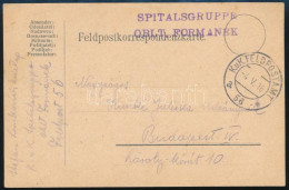 1916 Tábori Posta Levelezőlap "SPITALSGRUPPE OBLT. FORMANEK" + "FP 56 A" - Otros & Sin Clasificación