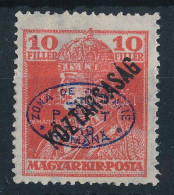 * Debrecen II. 1919 Köztársaság/Károly 10f, Bodor Vizsgálójellel (**10.000) - Otros & Sin Clasificación