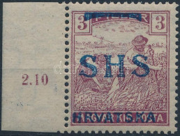 ** SHS 1918 Arató 3f Normál Kék Helyett Világoskék Színű Felülnyomással. Signed: Bodor. Certificate: Zrinjscak - Altri & Non Classificati