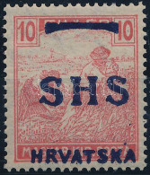 ** SHS 1918 Arató 10f. Signed: Bodor. Certificate: Zrinjscak - Otros & Sin Clasificación