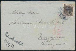 1919 Levél Tartalommal Budapest - Nagyszeben, Nagyszebeni Román Cenzúrabélyegzéssel - Other & Unclassified