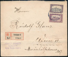 ~1922 Ajánlott Levél 3,50K Bérmentesítéssel Bécsbe - Other & Unclassified