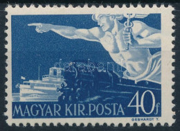 * 1941 Széchenyi 40f "Zászló Nélküli Hajóárbóc" Lemezhiba - Other & Unclassified