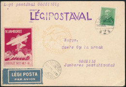 1933 Légi Posta Levelezőlap Arcképek 6f Bérmentesítéssel "ELSŐ CSATLAKOZÓ LÉGIPOSTAJÁRAT GÖDÖLLŐ" Alkalmi Bélyegzéssel,  - Andere & Zonder Classificatie