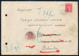 1942 Levél 16f Portóval Budapestre, Majd Továbbküldve Csobánkára 16f Portóval / Cover With Postage Due, Redirected - Autres & Non Classés