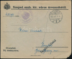 1944 Levél "Forgalom Szünetel" Bélyegzéssel - Otros & Sin Clasificación