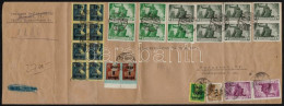 1946 (7. Díjszabás) Budapest Helyi Levél 26 Bélyeges Bérmentesítéssel / Local Cover With 26 Stamps - Autres & Non Classés