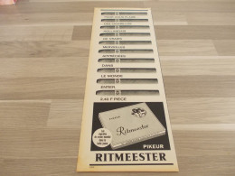 Reclame Advertentie Uit Oud Tijdschrift 1963 - Ritmeester Pikeur Cigarillos - Publicités