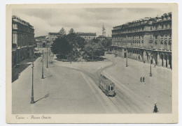 D6874] TORINO PIAZZA STATUTO VERSO VIA GARIBALDI - TRAM TIPO 2500 LINEA 6 Viaggiata 1936 - Places & Squares