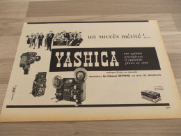 Reclame Advertentie Uit Oud Tijdschrift 1963 - YASHICA D'appareils Photo Et Ciné - Publicités