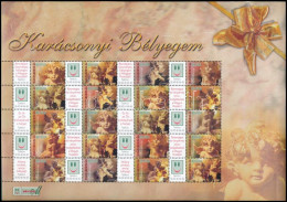 ** 2007 Karácsony Bélyegem (II.) - Angyalkák Promóciós Teljes ív (7.500) (kis Törések / Small Folds) - Other & Unclassified