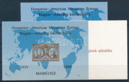 ** 1989/1 + K1 + KA1 Messenger Magyar-amerikai Futárposta 3 Klf Emlékív (10.450) / Souvenir Sheet Collection Of 3 - Sonstige & Ohne Zuordnung