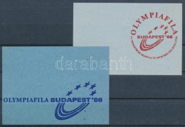 ** 1998/15 Olympiafila Budapest '98 Emlékív 2 Db Felülnyomás Próbanyomata / Souvenir Sheet Overprint Proof - Other & Unclassified