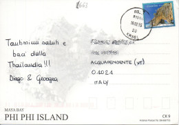 Philatelic Postcard With Stamps Sent From KINGDOM OF THAILAND To ITALY - Thaïlande