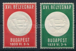 ** 1939 XVI. Bélyegnap Budapest Piros és Zöld Levélzáró - Non Classificati