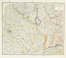 Nordost - Frankreich Belgien, Luxemburg, Deutsche Rheinlander. Artaria, Wien, 1914. 1: 800 000 Térkép Borítóval - Otros & Sin Clasificación