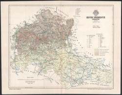 1894 Heves Vármegye Térképe, Tervezte: Gönczy Pál, 1 : 430.000, Bp., Posner Károly Lajos és Fia, A Pallas Nagy Lexikona  - Altri & Non Classificati